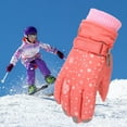 thumbnail image 1 of UMfun Toddler Girls Boys Snow Gloves Kids Ski Winter Gloves Rose Embroidery Windproof Children Warm Gloves, 1 of 5