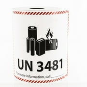 UN 3481 Lithium Battery Handling Labels - 4.75 x 4.5