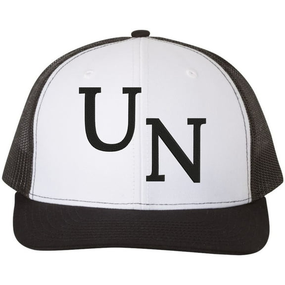 UN Embroidered Trucker Hat | United Nations Meshback Snapback Cap for Men & Women | Adjustable Patriotic Baseball Hat