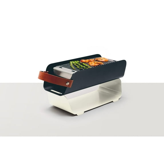 UNA Portable Table-top Charcoal Grill - Cream White