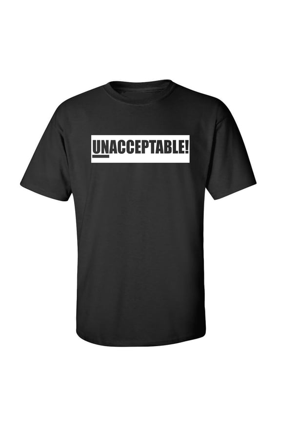 UNACCEPTABLE (white) Adult Short Sleeve T-shirt