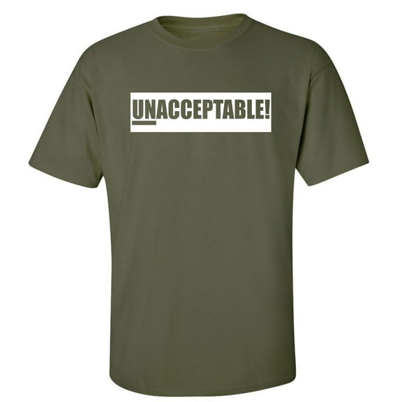 UNACCEPTABLE (white) Adult Short Sleeve T-shirt