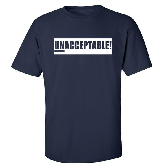 UNACCEPTABLE (white) Adult Short Sleeve T-shirt