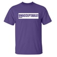 thumbnail image 1 of UNACCEPTABLE (white) Adult Short Sleeve T-shirt, 1 of 1