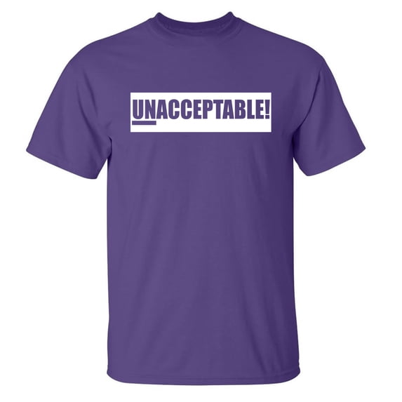 UNACCEPTABLE (white) Adult Short Sleeve T-shirt