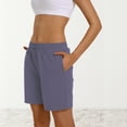 thumbnail image 1 of UNACOO Bermuda Shorts for Women Lounge Active Shorts with Pockets Buttery Soft Yoga Sweat Shorts Workout Casual(purple，S), 1 of 5