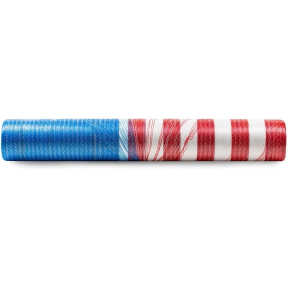 UNBRAND Round Bale Hay Net Wrap, Red, White and Blue Freedom Net Wrap for Hay, Corn Stalks, Alfalfa and More! Show Your Colors! (64x8000)