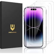 UNBREAKcable Tempered Glass Screen Protector for iPhone 14 Pro Max, 3-Pack, 9H Hardness, Case Friendly, 6.7-inch
