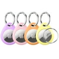 thumbnail image 1 of UNBREAKcable Holder for Apple AirTag with 304 Stainless Steel Keychain Key Ring - 4 Pack [Fit Tightly Design] [Easy to Install] [Hold Air Tag Securely] Waterproof TPU Shell Protective Case, 4 Color, 1 of 9