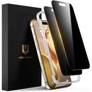 UNBREAKcable 2 Pack Privacy Screen Protector for iPhone 15 Pro, Anti Spy Tempered Glass Screen Protector Easy Install