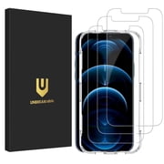 UNBREAKcable Screen Protector for iPhone 12 Pro Max 3-Pack, 9H Hardness Tempered Glass, Easy Installation