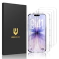 thumbnail image 1 of UNBREAKcable Screen Protector for iPhone 17 3-Pack, Tempered Glass 9H Anti‑Scratch, Bubble Free Install with Alignment Frame, HD Clear, Case Friendly, 1 of 9