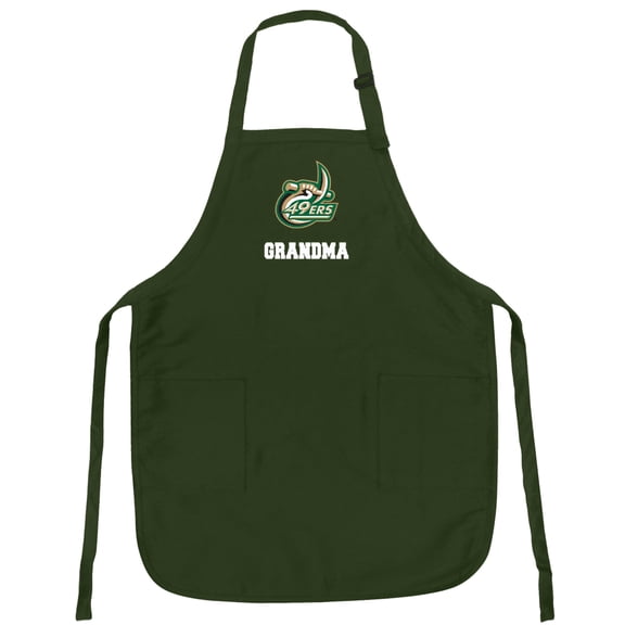 UNC Charlotte Grandma Apron DELUXE UNCC Grandma APRONS Green