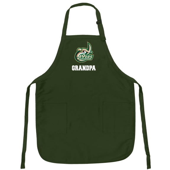 UNC Charlotte Grandpa Apron DELUXE UNCC Grandpa APRONS Green