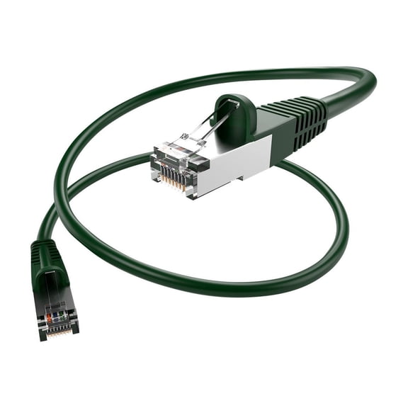 UNC Group - Patch cable - RJ-45 (M) to RJ-45 (M) - 3 ft - STP - CAT 6 - snagless, stranded - green