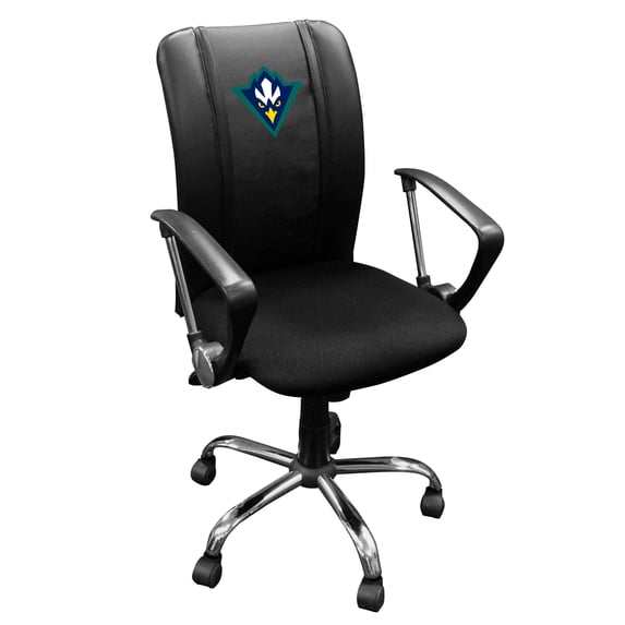 Black UNC Wilmington Seahawks Logo Curve Task Chair