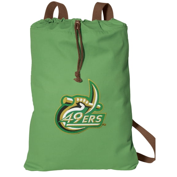 UNCC Drawstring Backpack NATURAL COTTON UNC Charlotte Cinch Bag