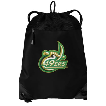 UNCC Drawstring Bag TWO SECTION University of North Carolina Charlotte Cinch Pack Backpack - Unique Mesh & Microfiber