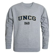 UNCG University of North Carolina at Greensboro Spartans Dad Fleece Crewneck Pullover Sweatshirt Heather Grey Small