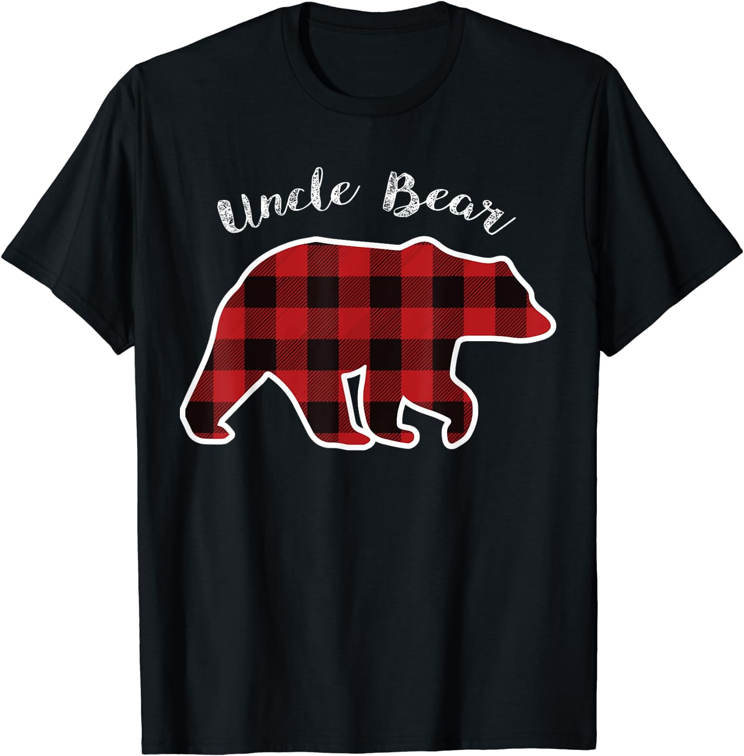 Uncle Bear Red Plaid Christmas Pajama Matching Family Gift T-Shirt Uncle Bear Red Plaid Christmas Pajama Matching Family Gift T-Shirt