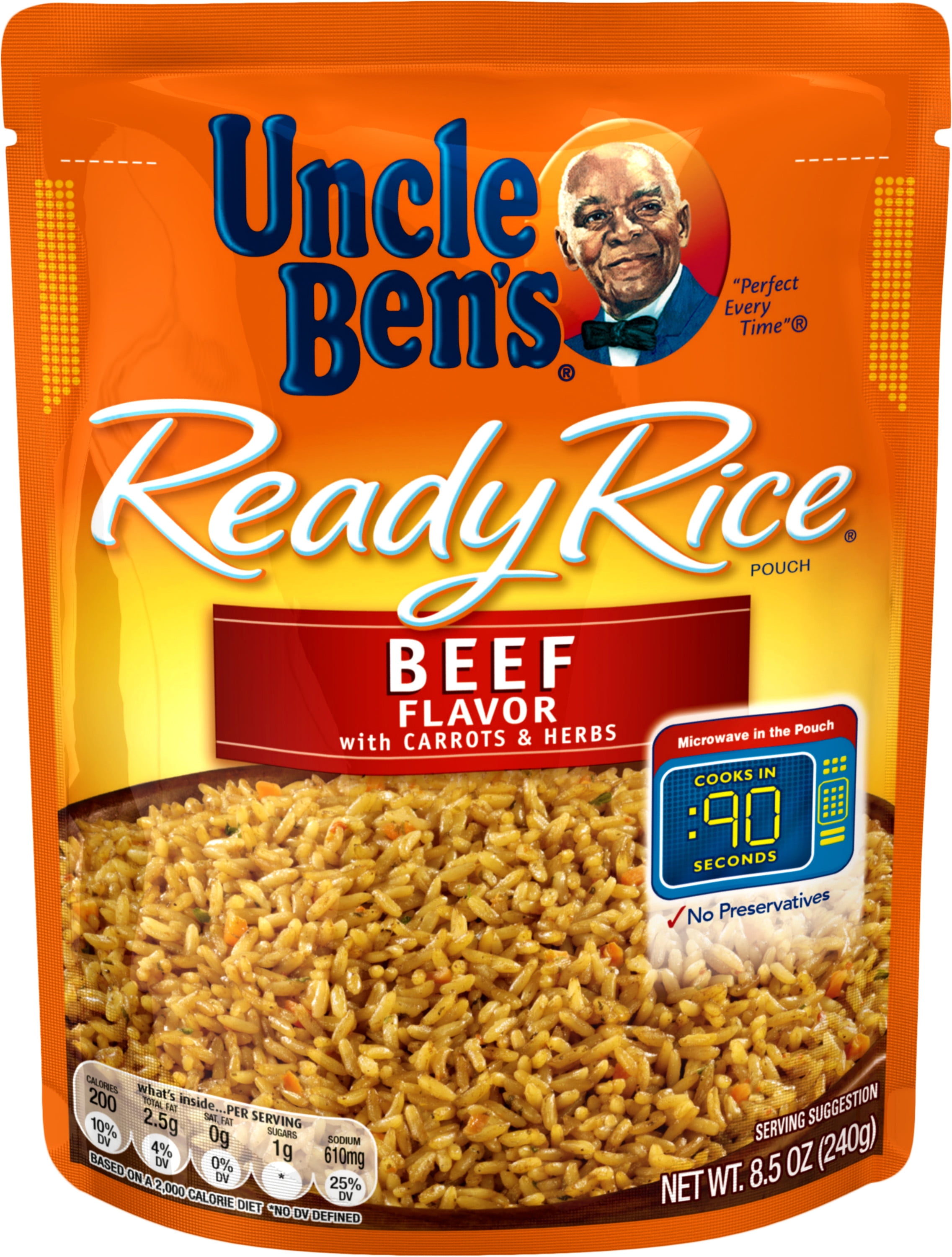UNCLE BEN'S Ready Rice: Beef, 8.5oz - Walmart.com