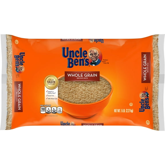 Uncle Ben's Whole Grain Brown Rice, 5 lb, Bag