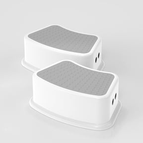 UNCLE WU Plastic Step Stool for Children, Potty Training, and Bathroom Safety with Non-Slip Surface, 2 Pack