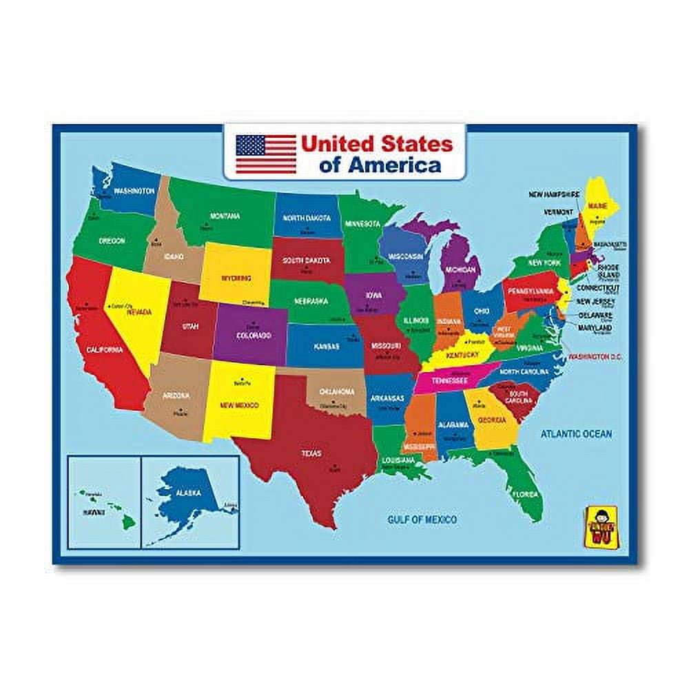 UNCLE WU United State Map Wall - UNCLE WU United State Map Wall Poster For Kids Double Side Educational Poster For Classroom Home 18 X 24 Inch Laminated Waterproof 102eb184 C240 4991 B3ec 970a8b046d26.2f51b2e614aed7214593d8af54942ff3 