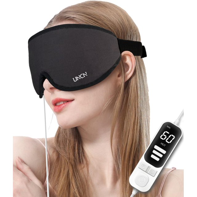 UNCN Heated Eye Mask for Dry Eyes Hot Electric USB Warm Compress