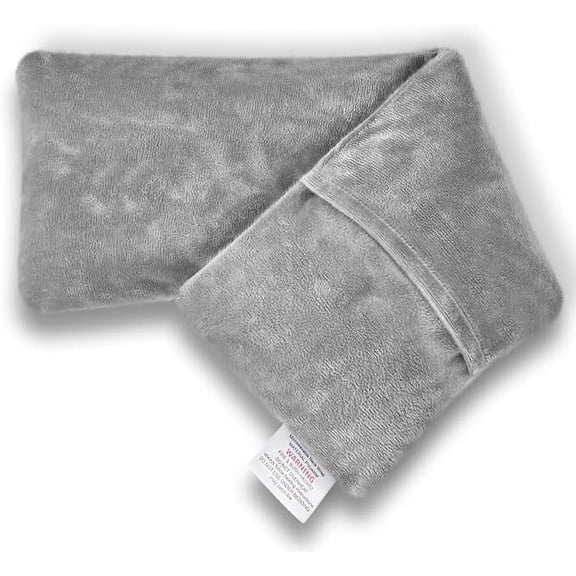 UNCN 1-Pack 17''×5'' Microwave Heat Pad with Washable Cover for Muscle Pain Relief & Relaxation, Gray