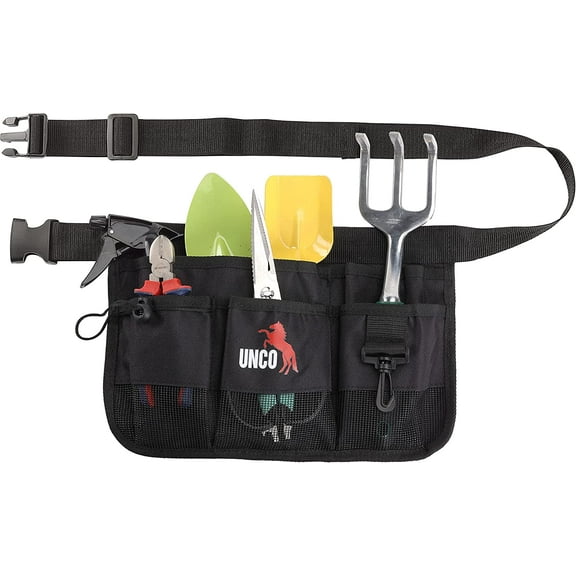 UNCO- Gardening Belt, Gardening Tool Belt, Garden Belt, Tool Belt, Tool Belts for Men, Waist Apron with Pockets, Construction Tool Belt, Carpenter Belt