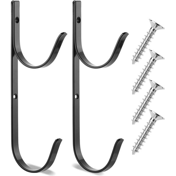 UNCO- Pool Pole Hanger, 2 Pack, Pool Black Hooks for Poles, Pool Equipment Hooks, Pool Pole Hooks, Hooks for Pool Supplies