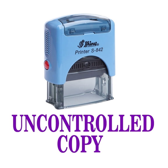 UNCONTROLLED COPY Self Inking Rubber Stamp Custom Shiny Office Stationary Stamp