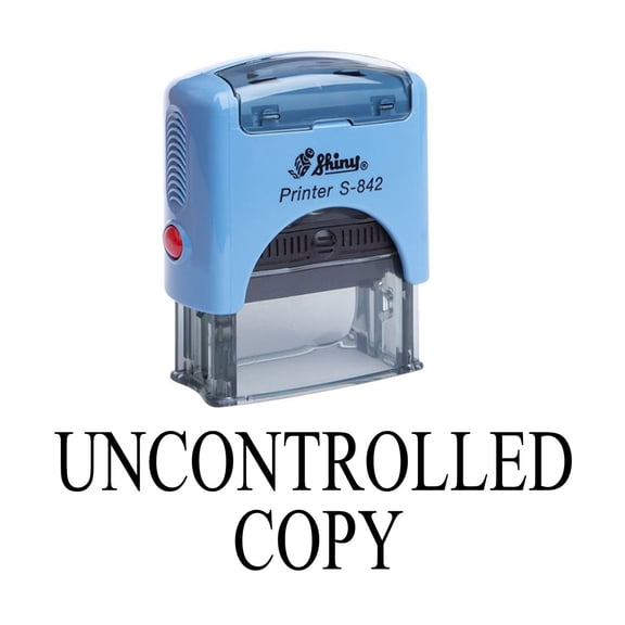 UNCONTROLLED COPY Self Inking Rubber Stamp Office Stationary Custom Shiny Stamp