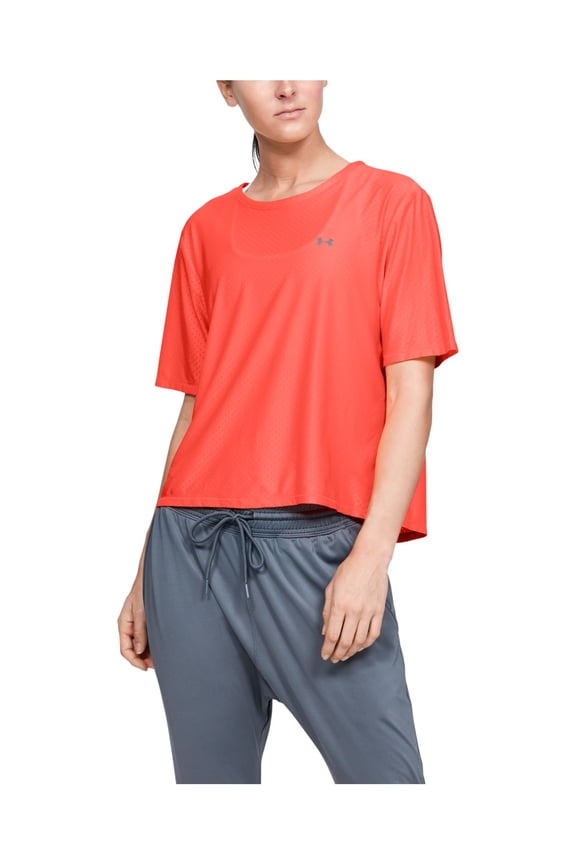 $40 Womens New Orange Logo Graphic Short Sleeve Top L B+B