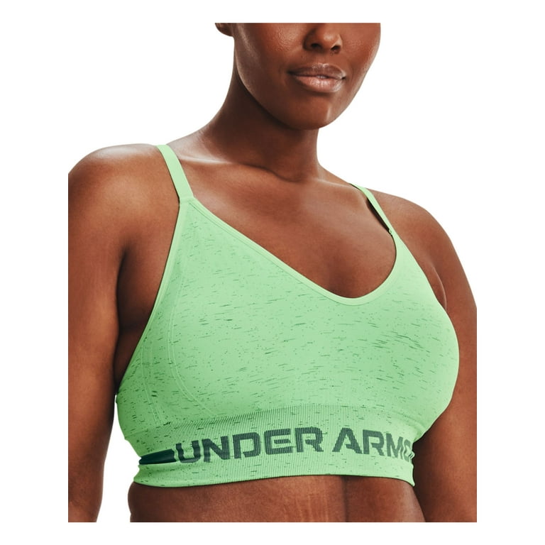 UNDER ARMOUR Intimates Green Ribbed Strappy Light Support Compression Sports  Bra XS 