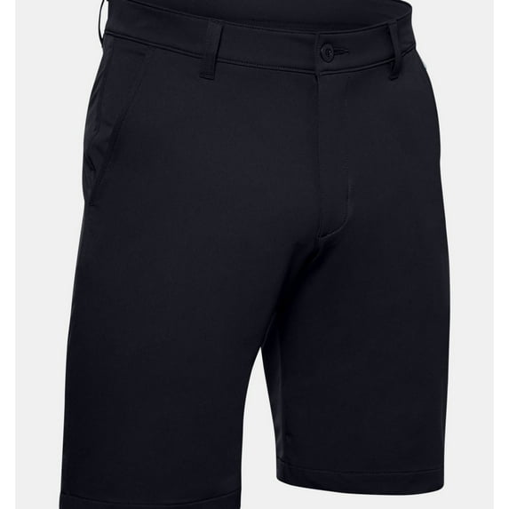UNDER ARMOUR Mens Golf Black Flat Front, Moisture Wicking Shorts 42