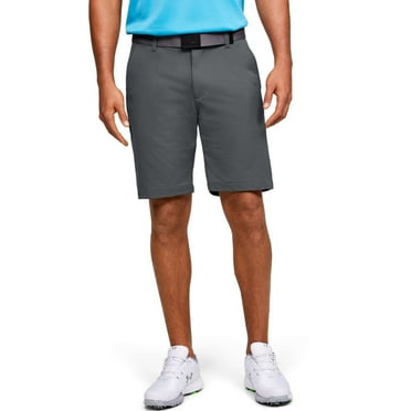 UNDER ARMOUR Mens Tech Gray Flat Front, Moisture Wicking Shorts 38 Waist