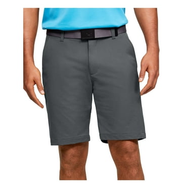 UNDER ARMOUR Mens Tech Gray Flat Front, Moisture Wicking Shorts 40 Waist