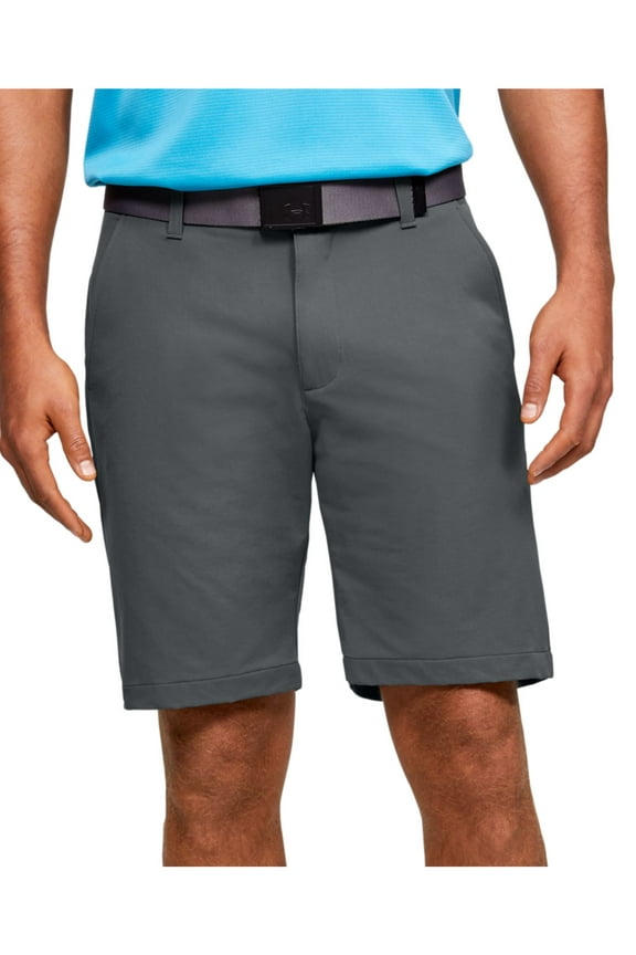 Mens Tech Gray Flat Front, Moisture Wicking Shorts 40 Waist
