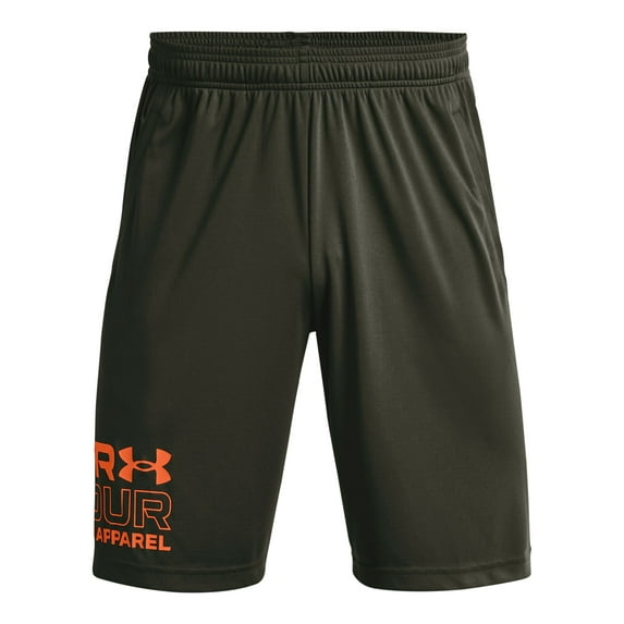 UNDER ARMOUR Mens Tech Green Drawstring, Logo Graphic Classic Fit Quick-Dry Athletic Shorts XXL
