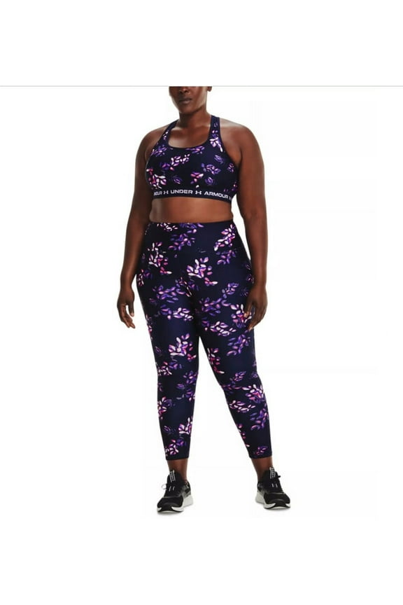 Plus Size Printed Leggings, Navy 2X
