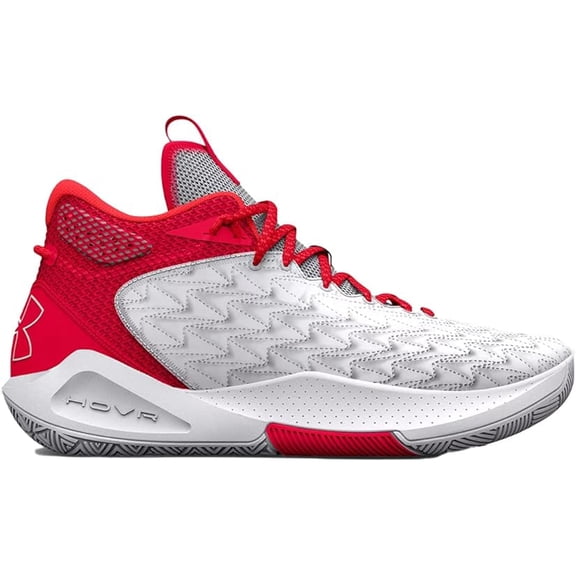 UNDER ARMOUR UNISEX HOVR Havoc Clone 5 basketball shoes M4.5 W6 - WHITE / RED