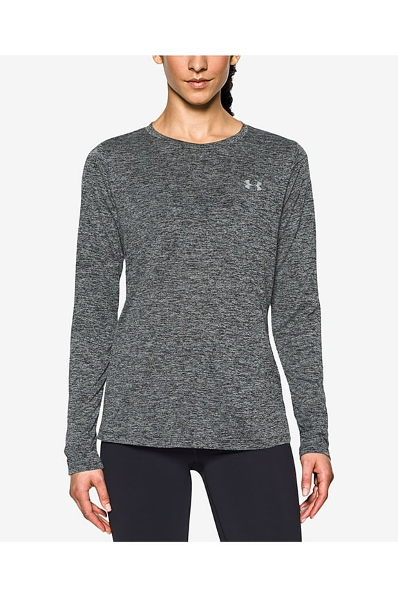 Womens Black Long Sleeve T-Shirt Active Wear Top Size: XS