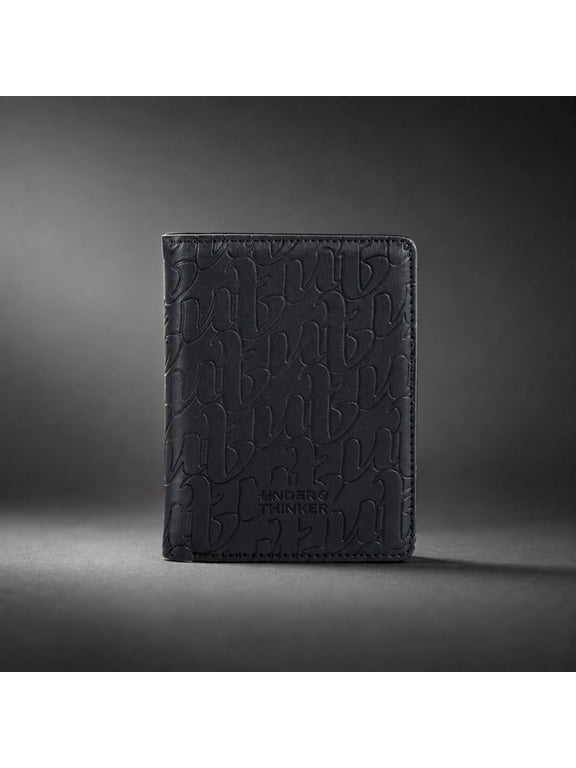 Habor RFID Vertical Bifold Wallet for Men, 8 Card Slots, ID Window, Black