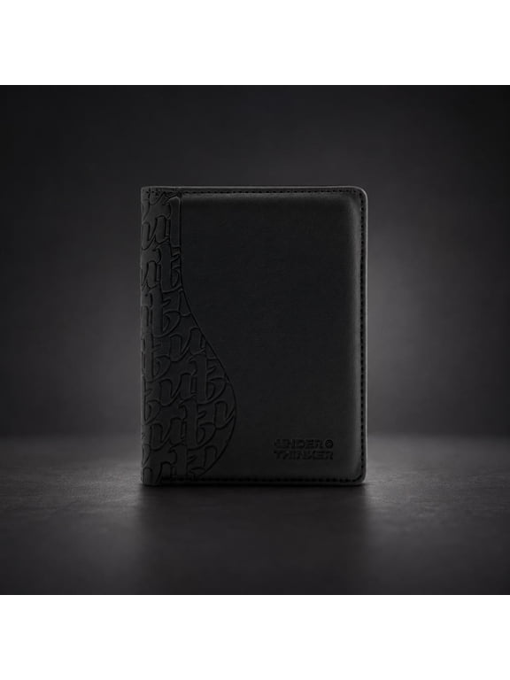 Noir RFID Vertical Bifold Wallet for Men, 9 Card Slots, ID Window, Black