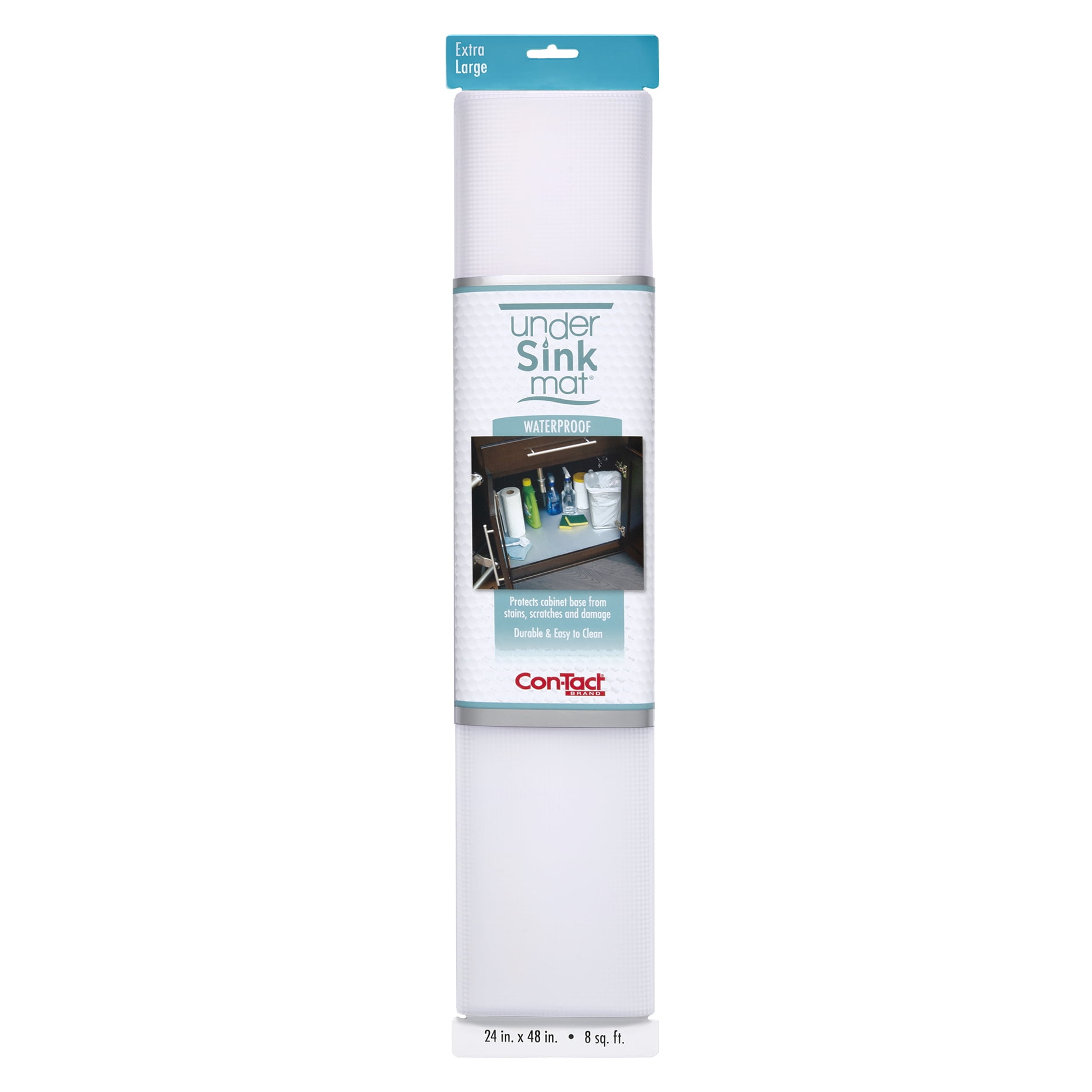 Con-Tact 24" x 48" Clear Non-Adhesive Under Sink Mat