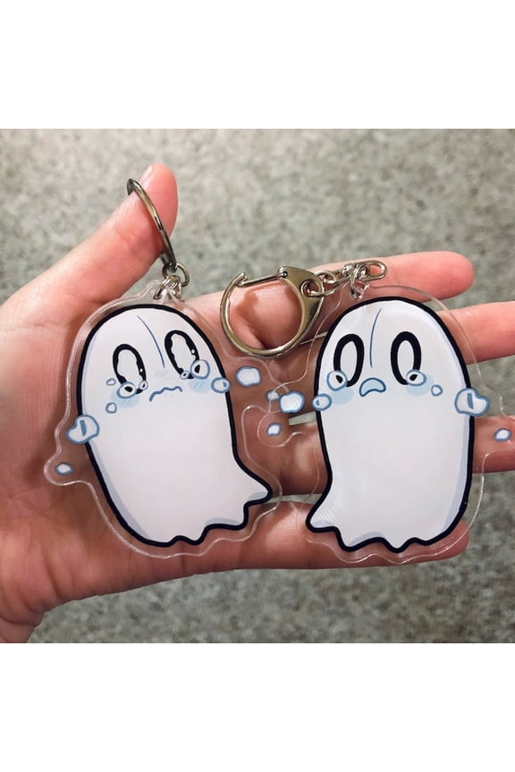UNDERTALE doublesided keychain - Napstablook crying ghost (1 keychain)