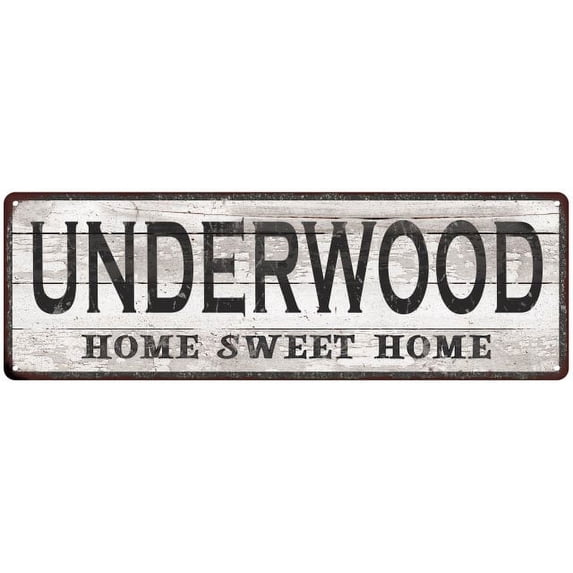 UNDERWOOD Home Sweet Home Country Look Gift 6x18 Metal Sig 206180045950