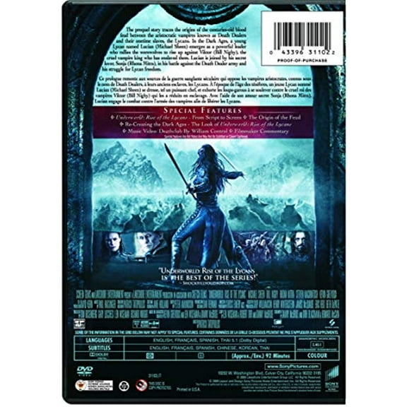 UNDERWORLD: RISE OF THE LYCANS [DVD] [CANADIAN]
